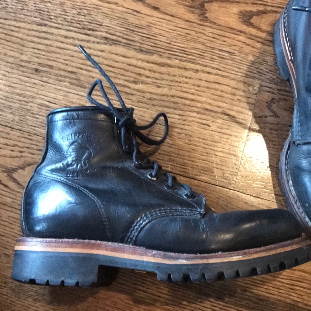 Chippewa Leather Moto Boots